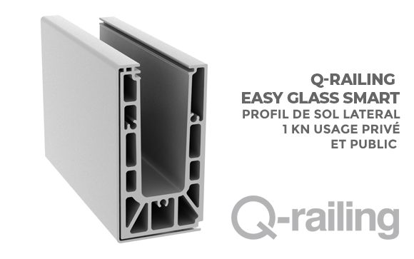 profil de sol lateral pour garde-corps verre Q-railing 
