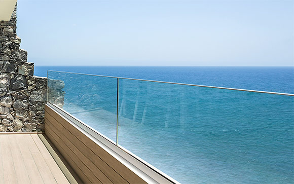 garde-corps verre Q-RAILING EASY GLASS UP muret terrasse