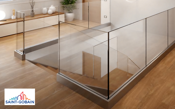 Balustrade verre pour habitation privée defender DF88LR Saint-Gobain