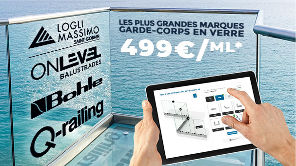 garde corps verre sur mesure dès 499€ le mètre linéaire