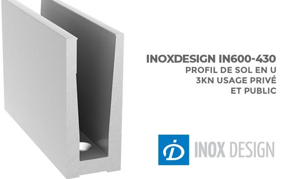 profil de sol en U inoxdesign IN600-430 SLIM 3KN