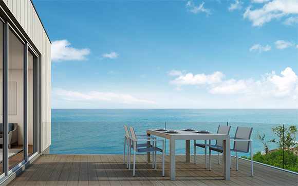 garde-corps en verre stratifié économique pour piscine