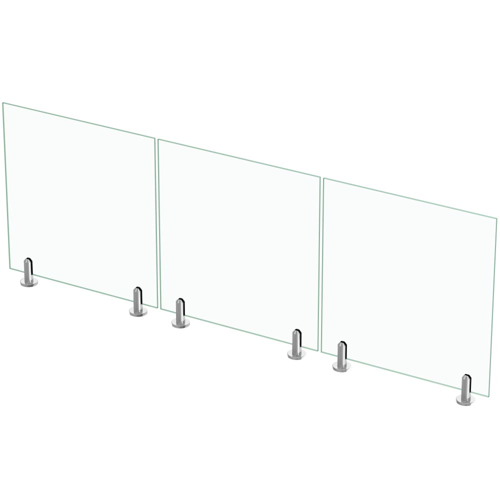 barrière piscine en verre trempé 13mm transparent