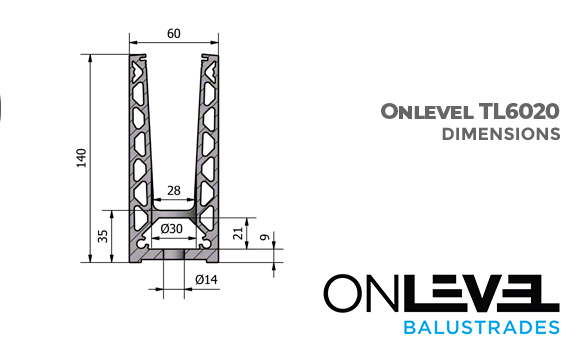 dimensions profil de sol TL6020 Onlevel